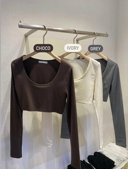 Round Neck Second Skin Top - Ivory