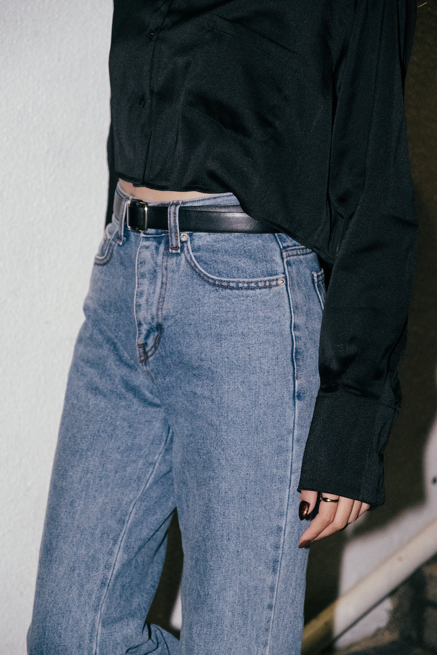 Satin Cropped Shirt
