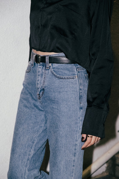 Satin Cropped Shirt