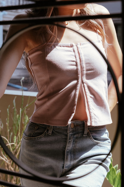 Buckle Up Playing Cami Top - Baby Pink