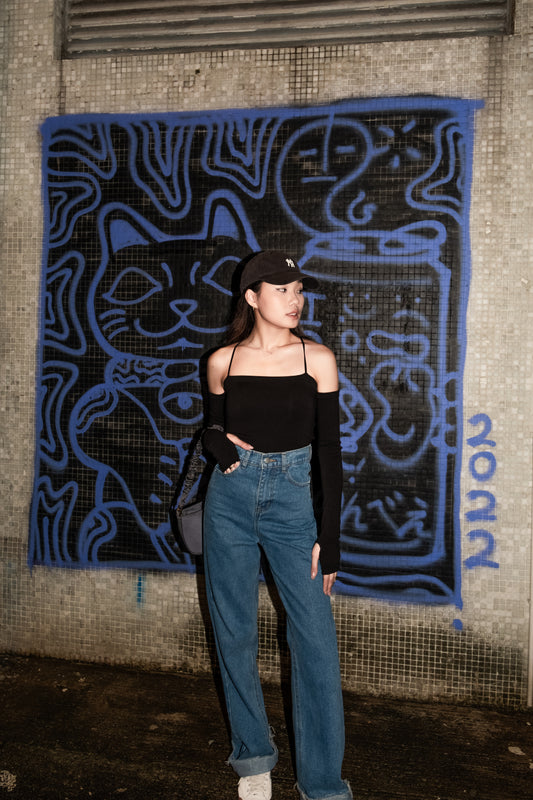 [ 極致小性感 ♥] Lovers Crossed Back Padded Top - Black