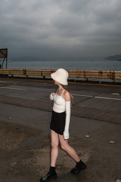 [ 極致小性感 ♥] Lovers Crossed Back Padded Top - White