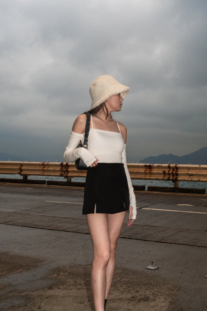[ 極致小性感 ♥] Lovers Crossed Back Padded Top - White
