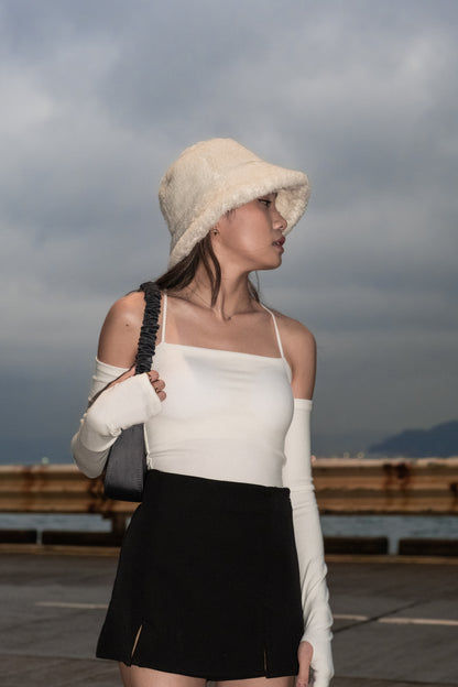 [ 極致小性感 ♥] Lovers Crossed Back Padded Top - White