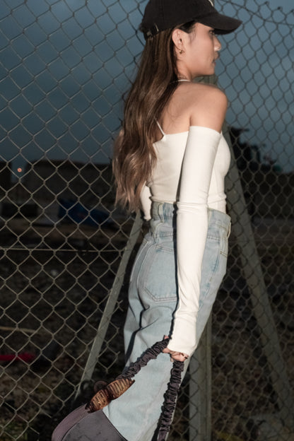 [ 極致小性感 ♥] Lovers Crossed Back Padded Top - White