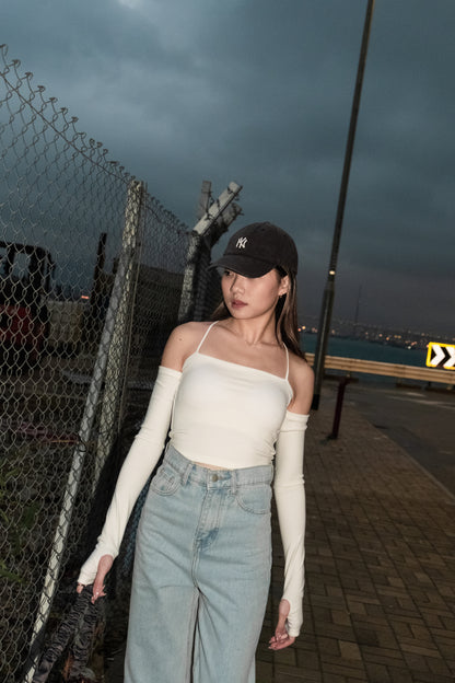 [ 極致小性感 ♥] Lovers Crossed Back Padded Top - White