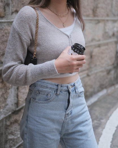 Gloomy But Groovy Cropped Cardigan