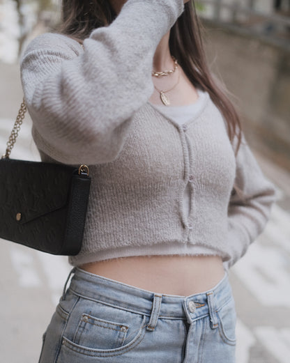 Gloomy But Groovy Cropped Cardigan