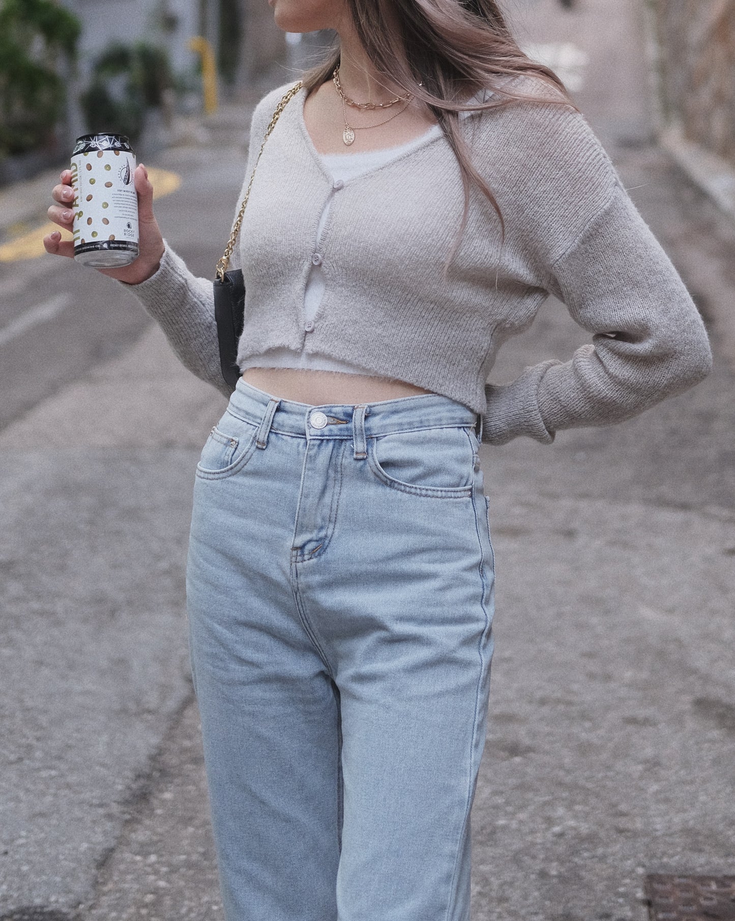 Gloomy But Groovy Cropped Cardigan
