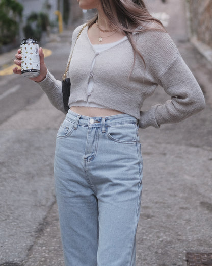 Gloomy But Groovy Cropped Cardigan