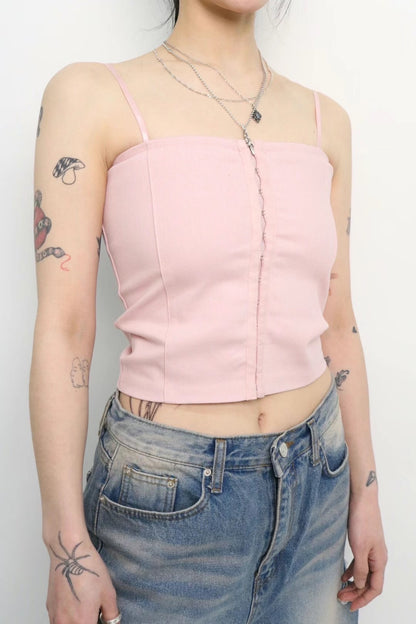 Buckle Up Playing Cami Top - Baby Pink